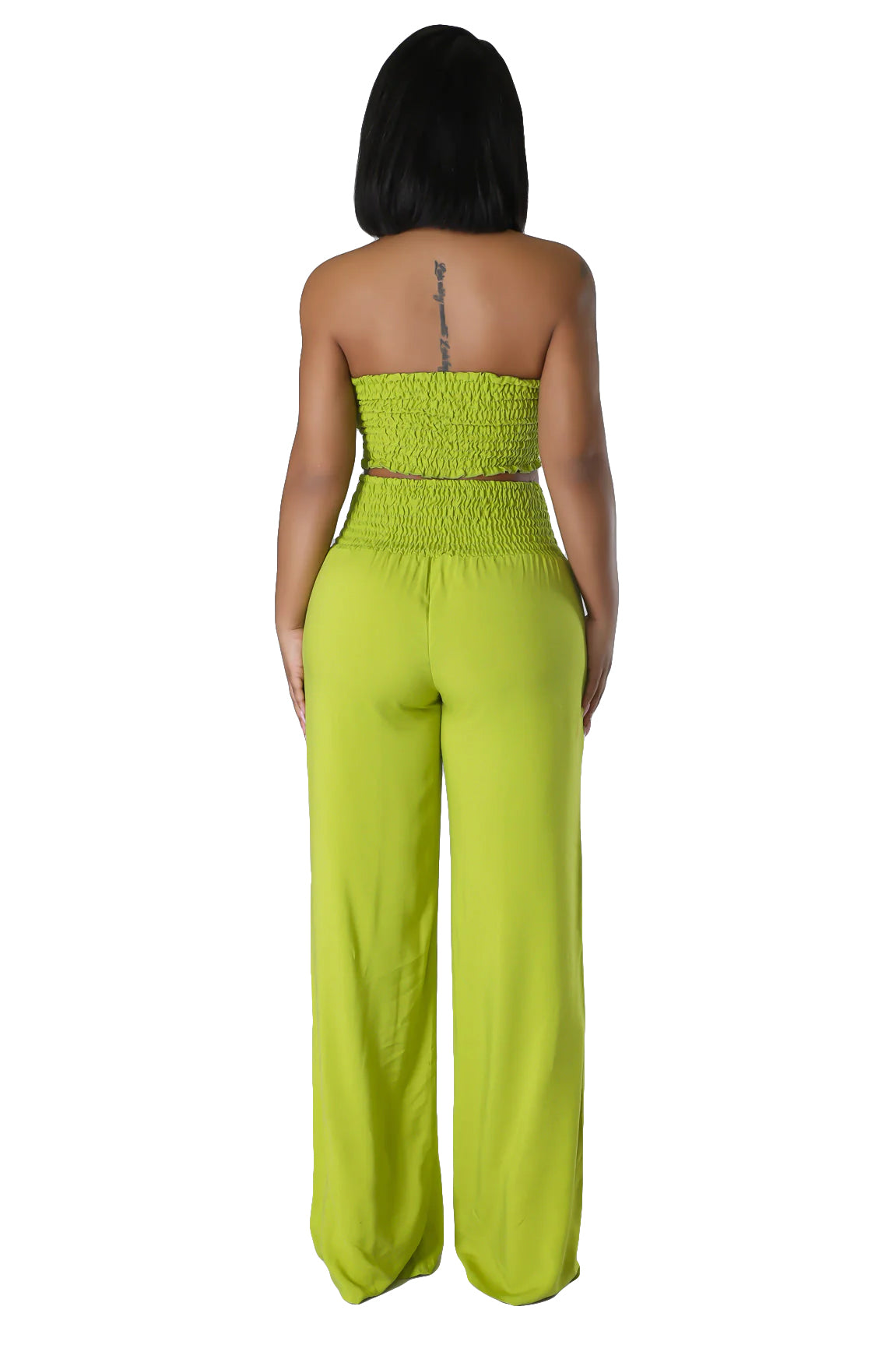 Conjunto de pantalón y top corto de 2 piezas {Ideal para chicas altas}