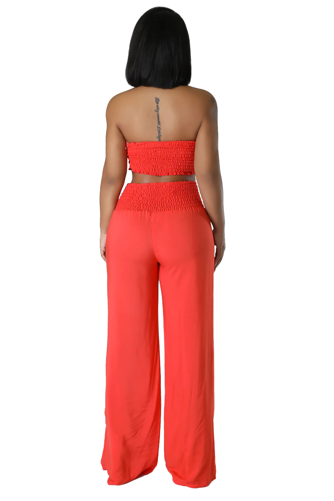 Conjunto de pantalón y top corto de 2 piezas {Ideal para chicas altas}