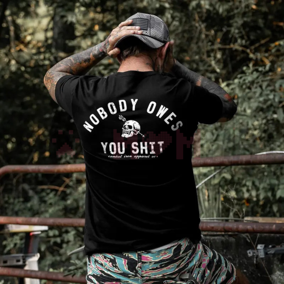"Nobody Owes You Shit" Skull Men’s T-Shirt