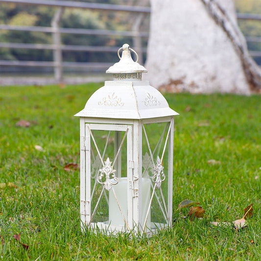 13.5'' Vintage Metal High Decorative Hanging Lantern Candle Holder