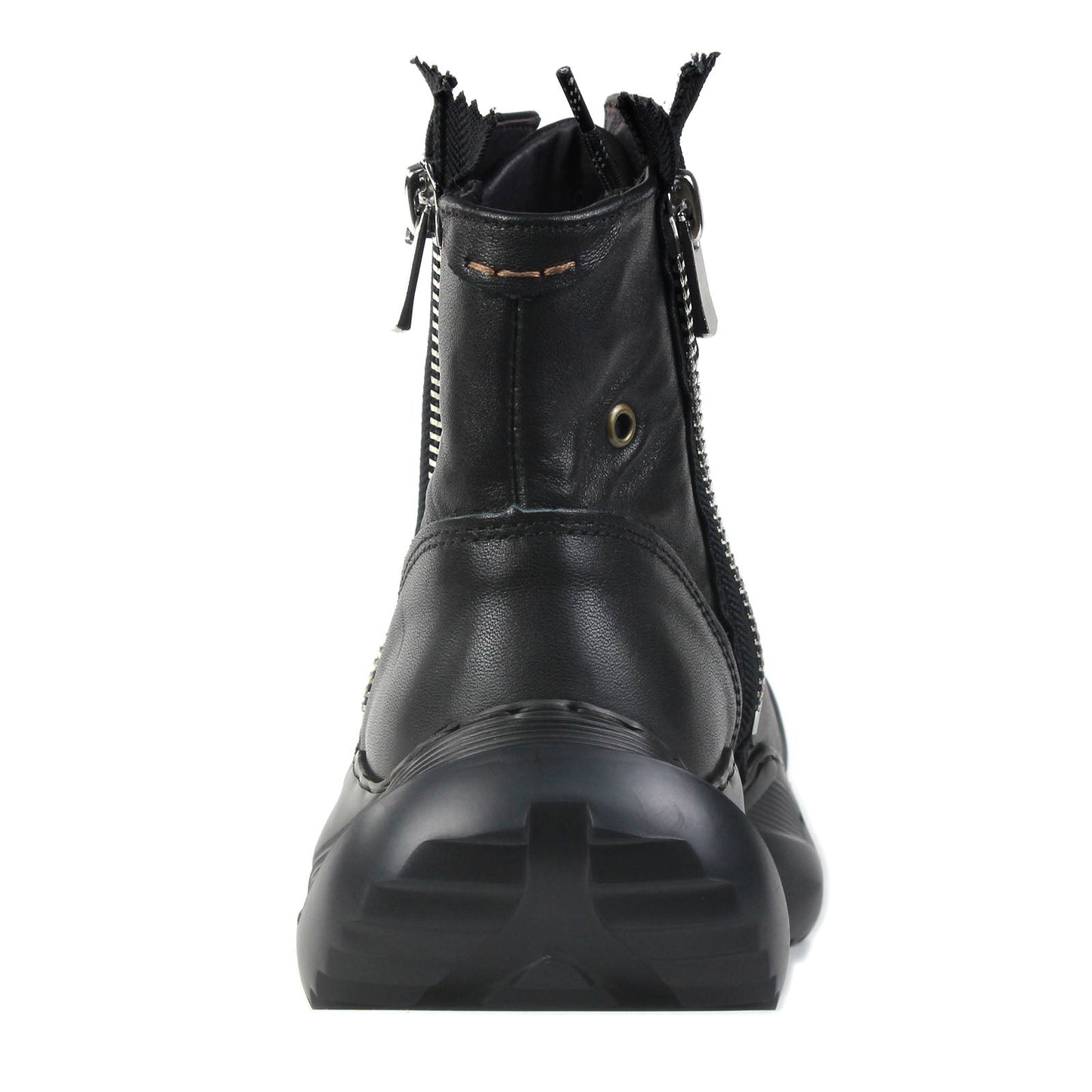 Botas de moto de cuero atléticas para hombre OS-5008-S-8-Clásico-Negro