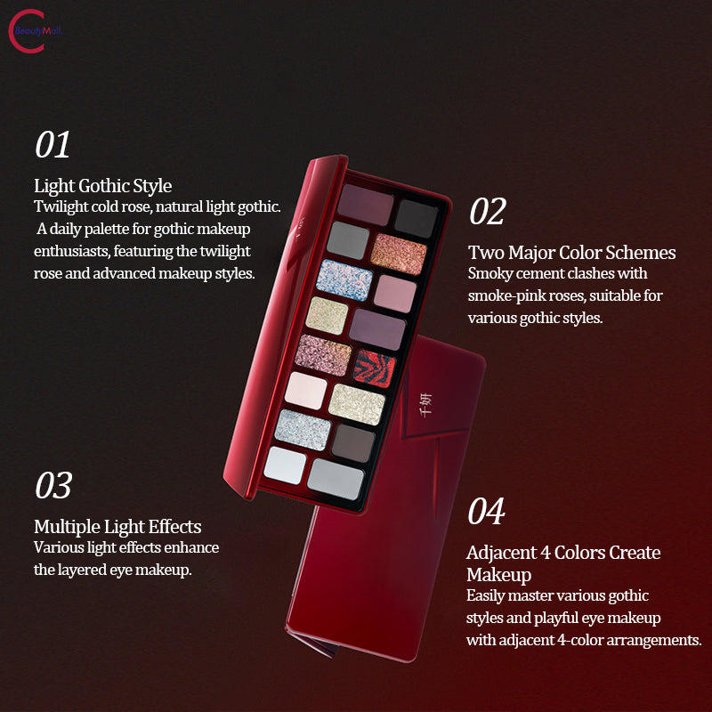 CHEERYEP (QIANYAN) X @freya86_ff  16-Color Natural Star Eye Shadow Palette - 09#Floating Life
