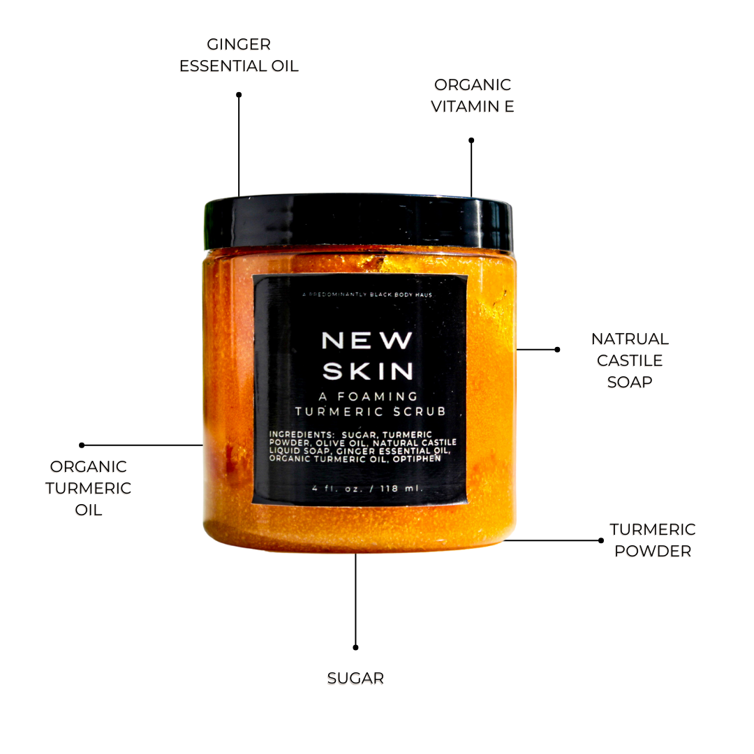 NUEVA PIEL, UN EXFOLIANTE ESPUMOSO DE CÚRCUMA
