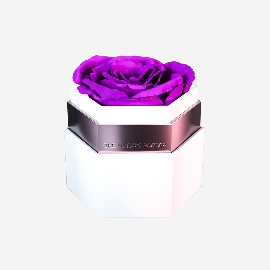 Caja Hexagonal Blanca One in a Million™ | Rosa Morada Brillante