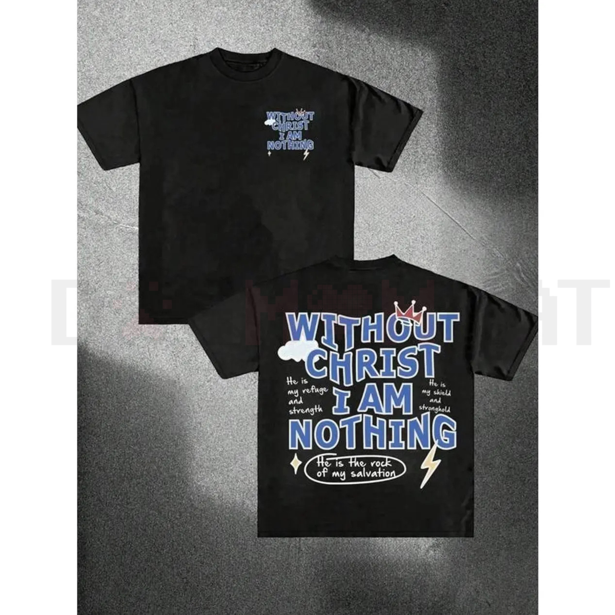 "Without Christ I Am Nothing" Letter Print Tee