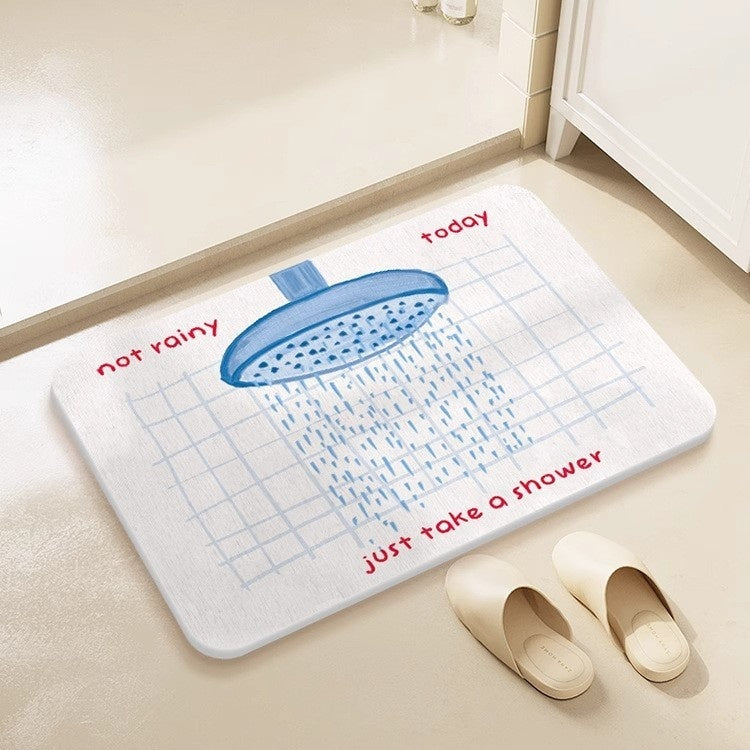 Quick-drying Cartoon Silica Mud Floor Mat