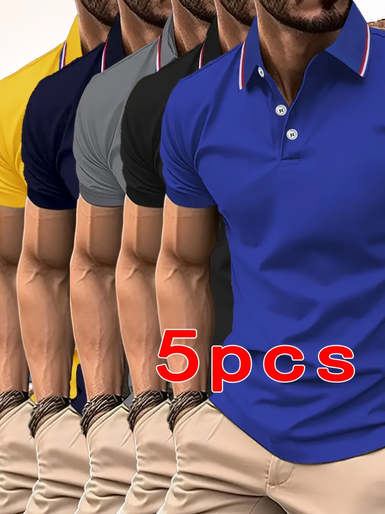 Polo Deportivo Transpirable para Hombre Estilo Fresco de Verano