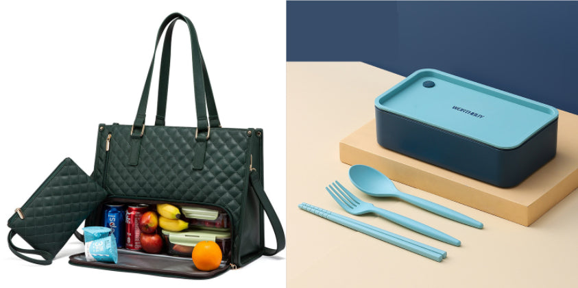 Women's Quilted Insulated Lunch Tote Bags