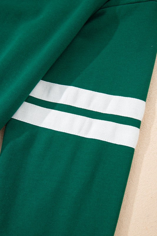 Conjunto de jersey y minifalda Varsity Stripe