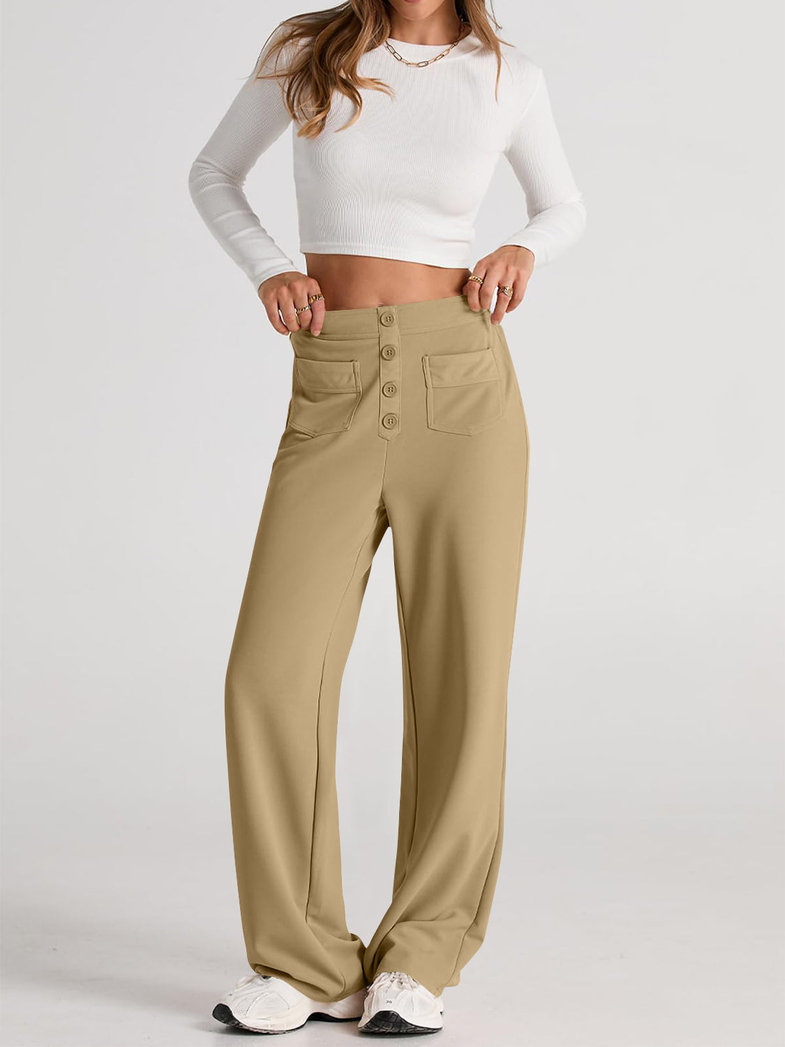 Pantalón ancho de talle alto