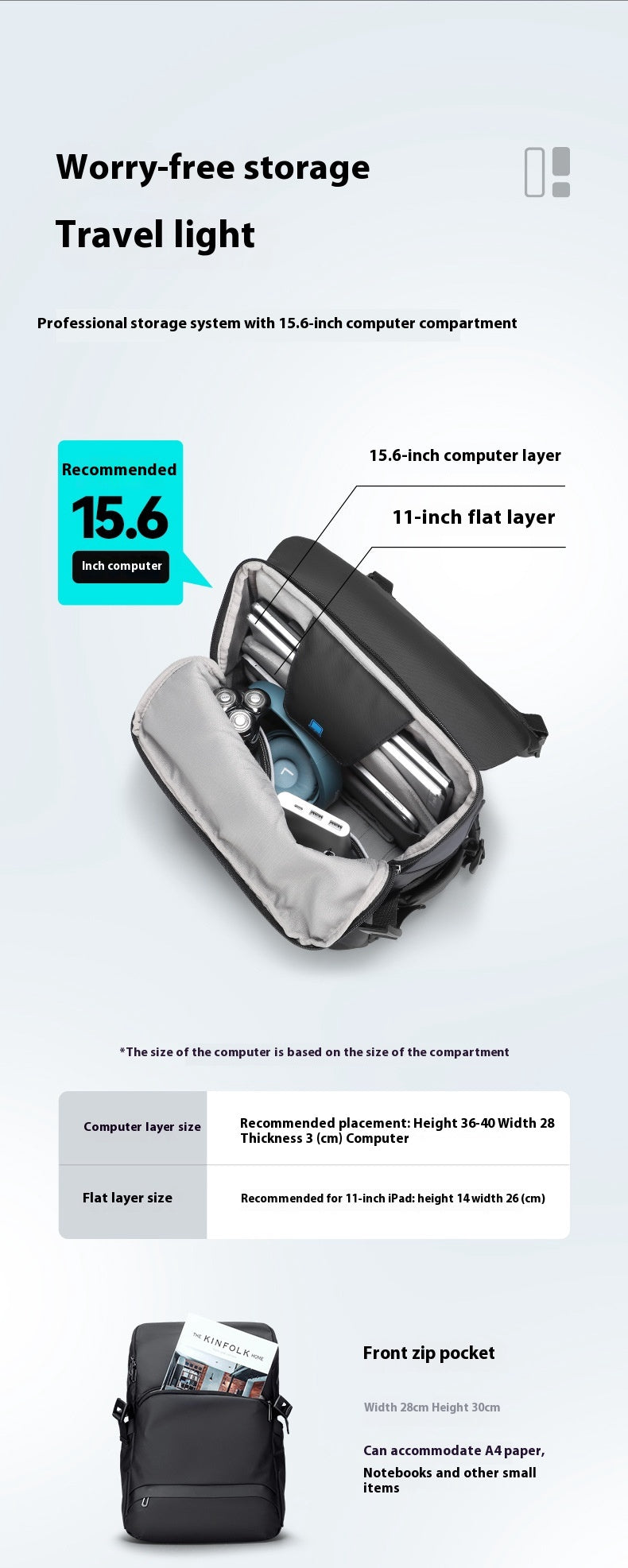Men's Business Travel Computer Backpack