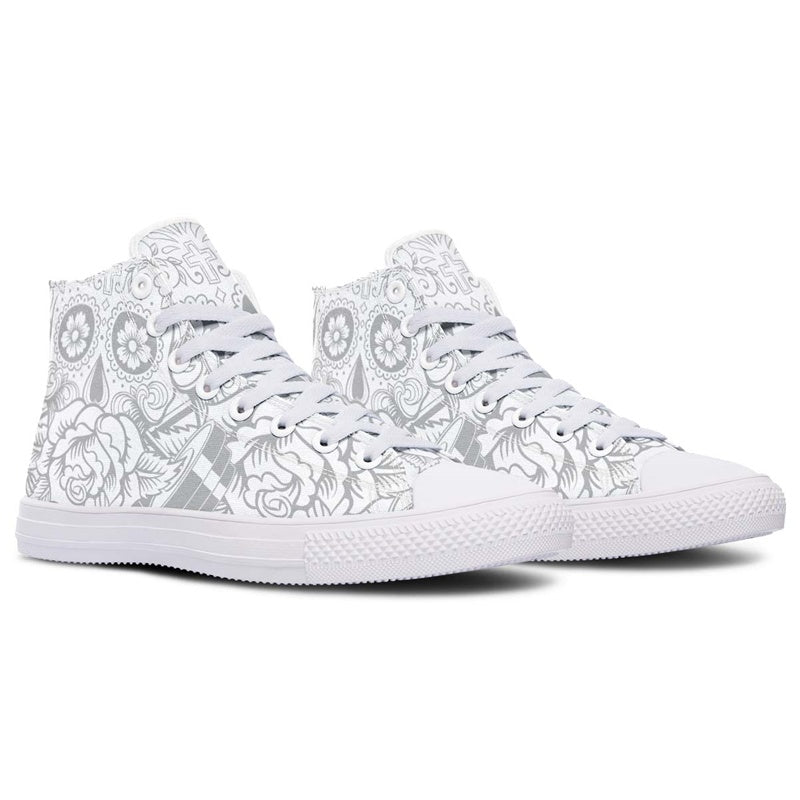 Printed Couple High-top Canvas Shoes