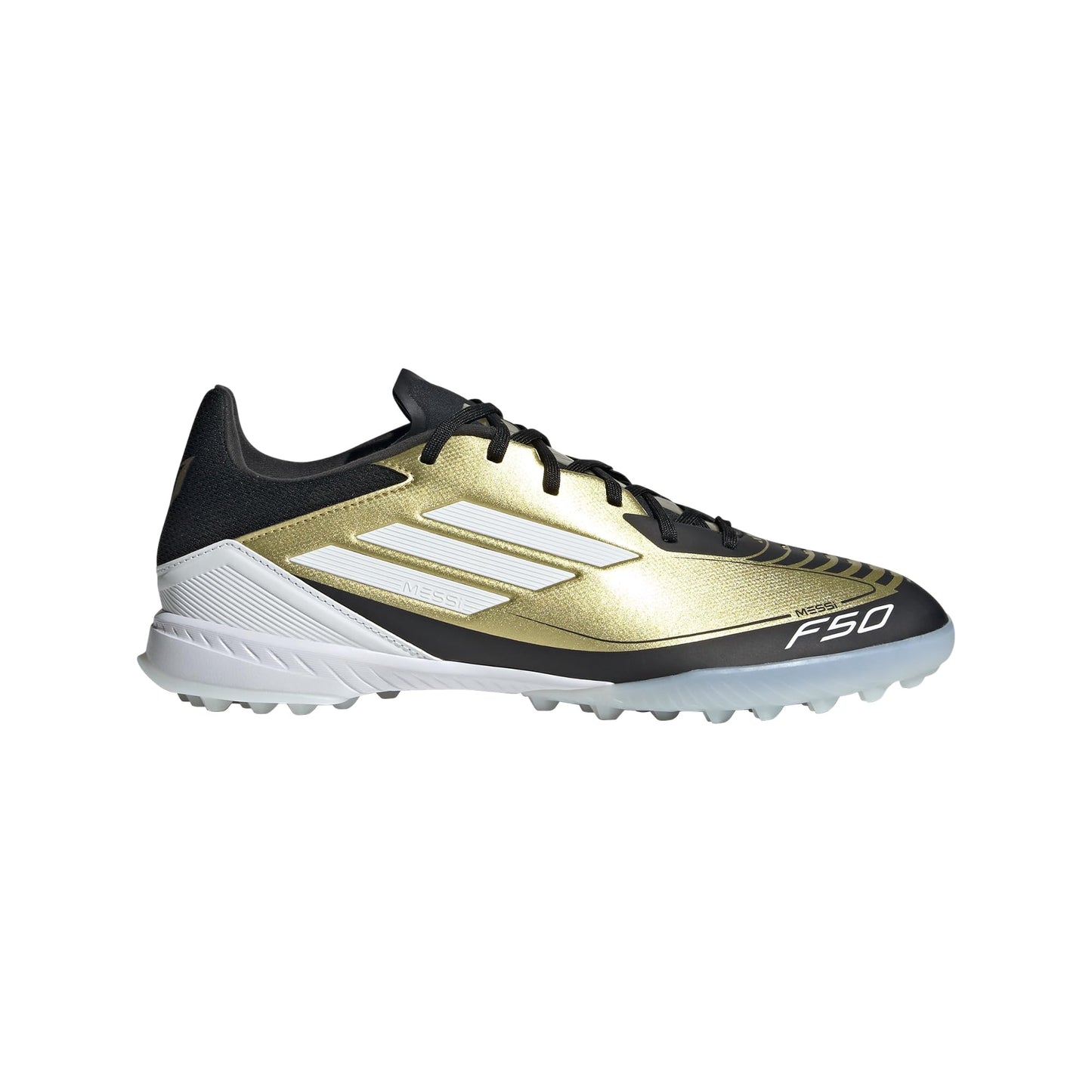 adidas Unisex F50 League Messi Turf Sneaker Gold Metallic/White/Black 7.5 US Men