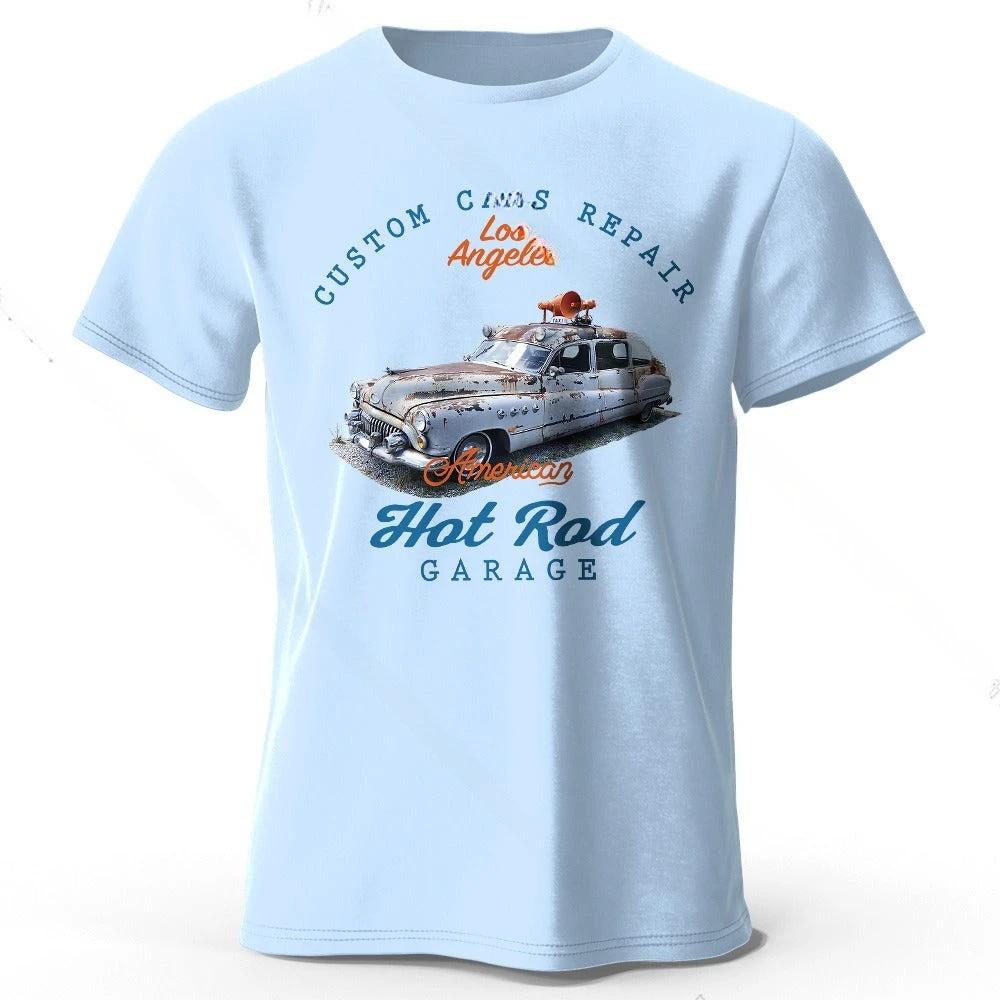 Car Club Patch Print Men's T-shirt