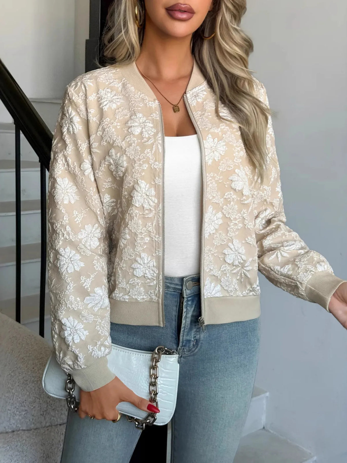 Zip Up Long Sleeve Jacket