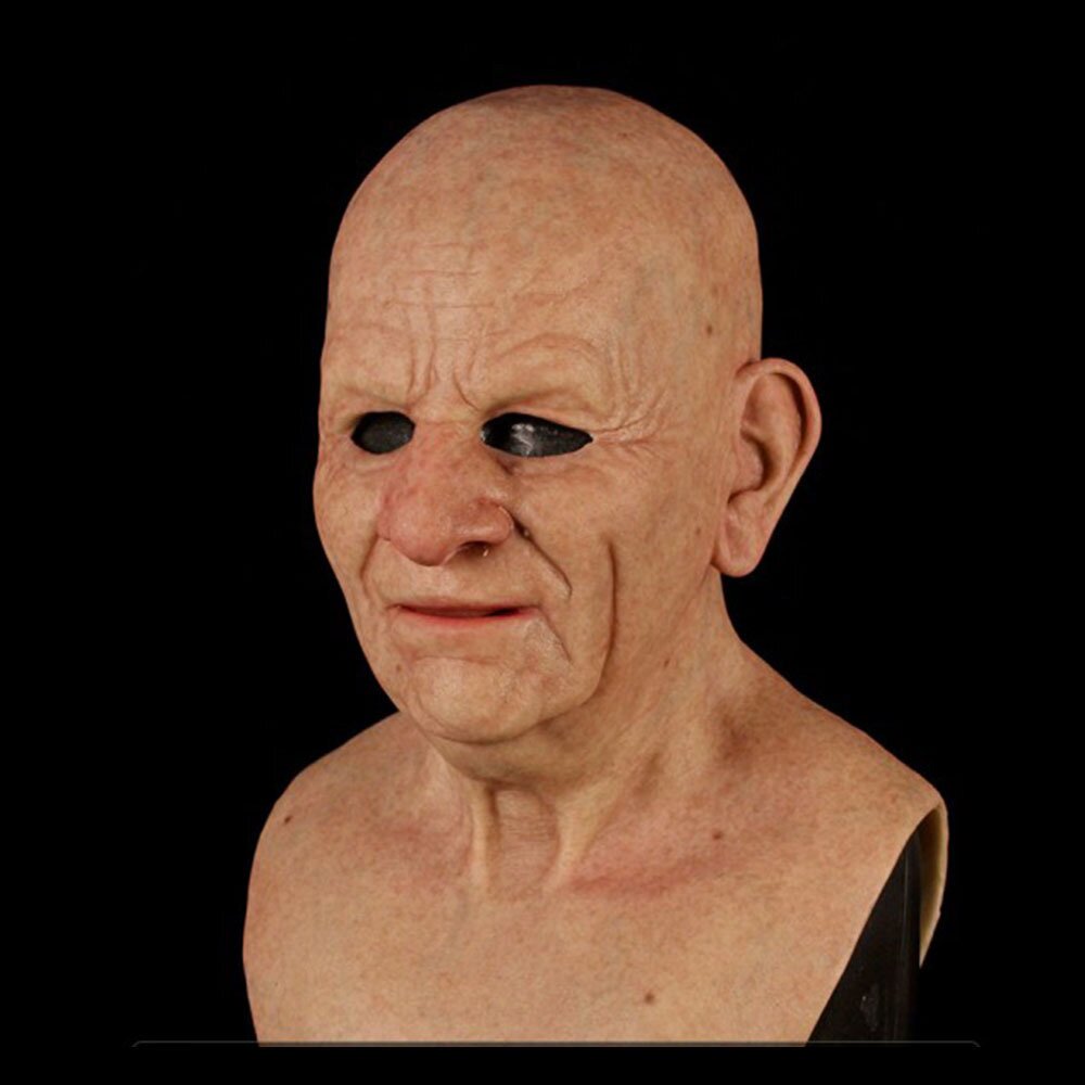 Realistic Old Man Halloween Mask