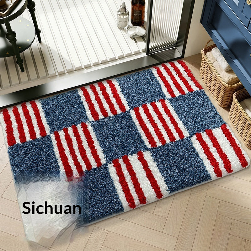 Water-absorbent Non-slip Geometric Lattice Floor Mat