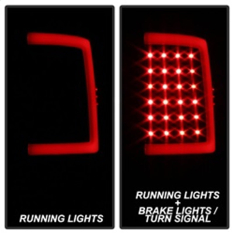 xTune 13-18 Dodge Ram 1500 (solo modelo LED) Luces traseras LED - Negro Humo (ALT-ON-DRAM13V2-LBLED-BSM)