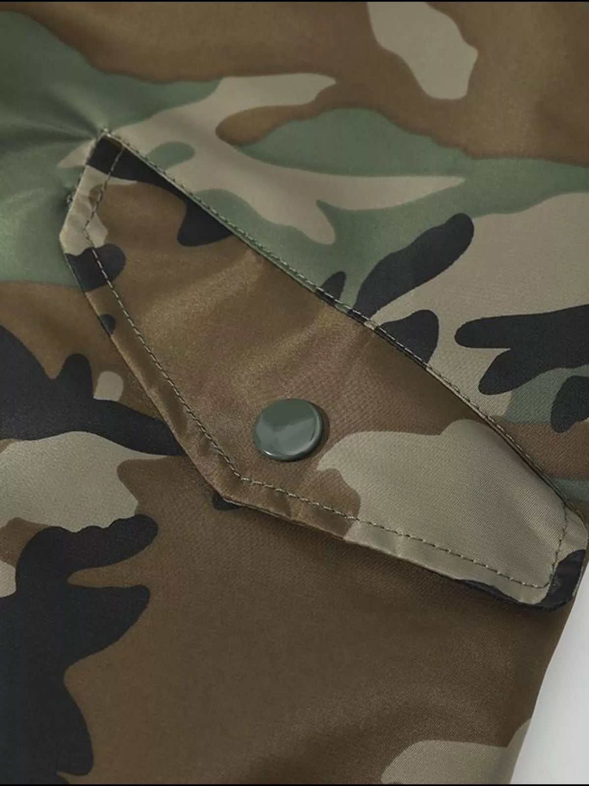 Men's Plus Size Zip Up Camouflage Bomber Jacket