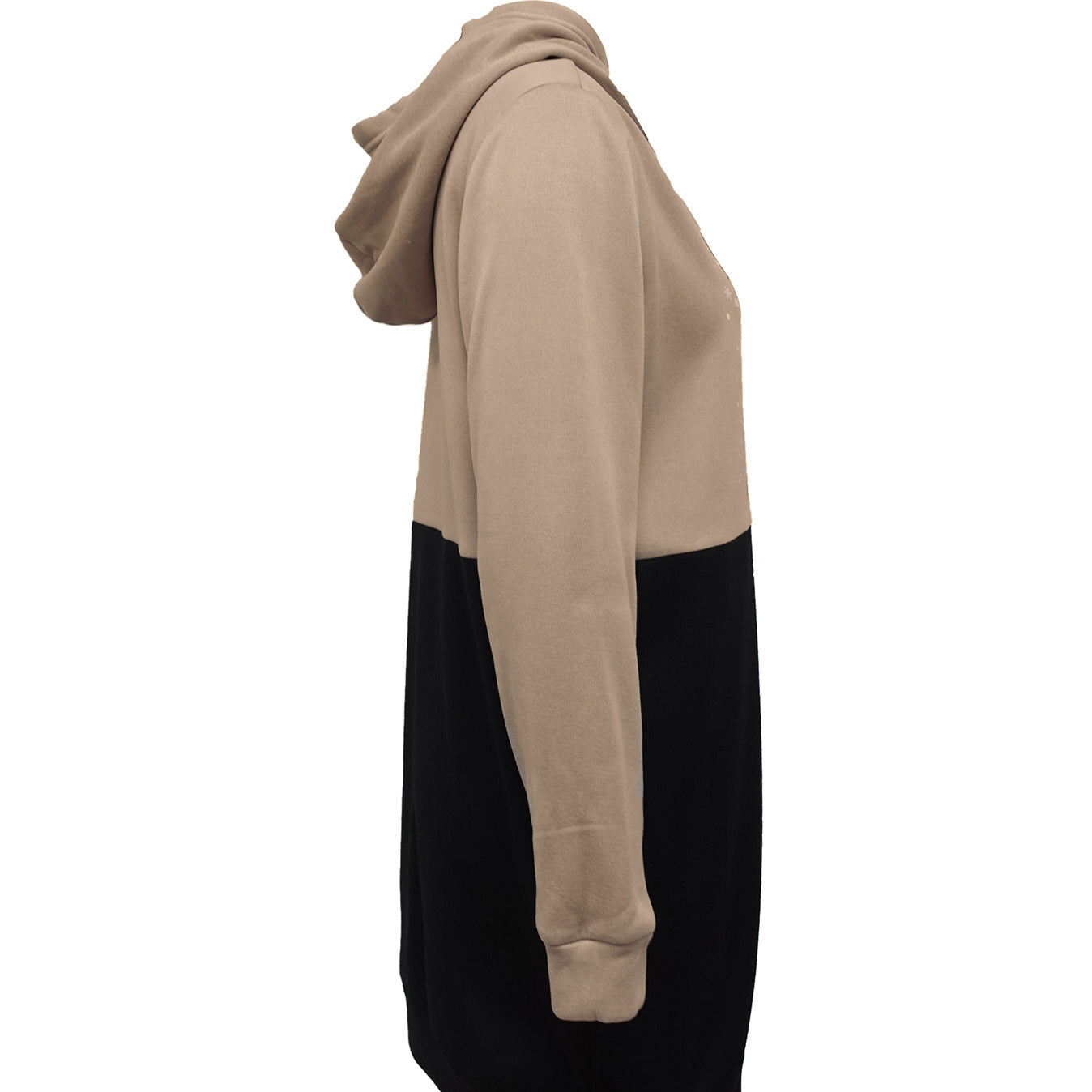 Vestido de sudadera con capucha de cuadros escoceses y ciervos para mujer