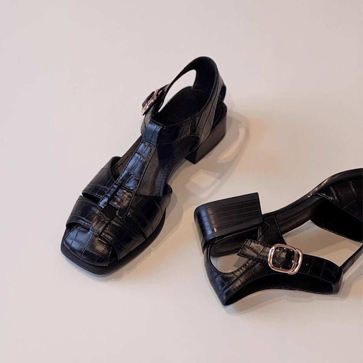 Women's French Style Vintage Weave Roman Shoes
