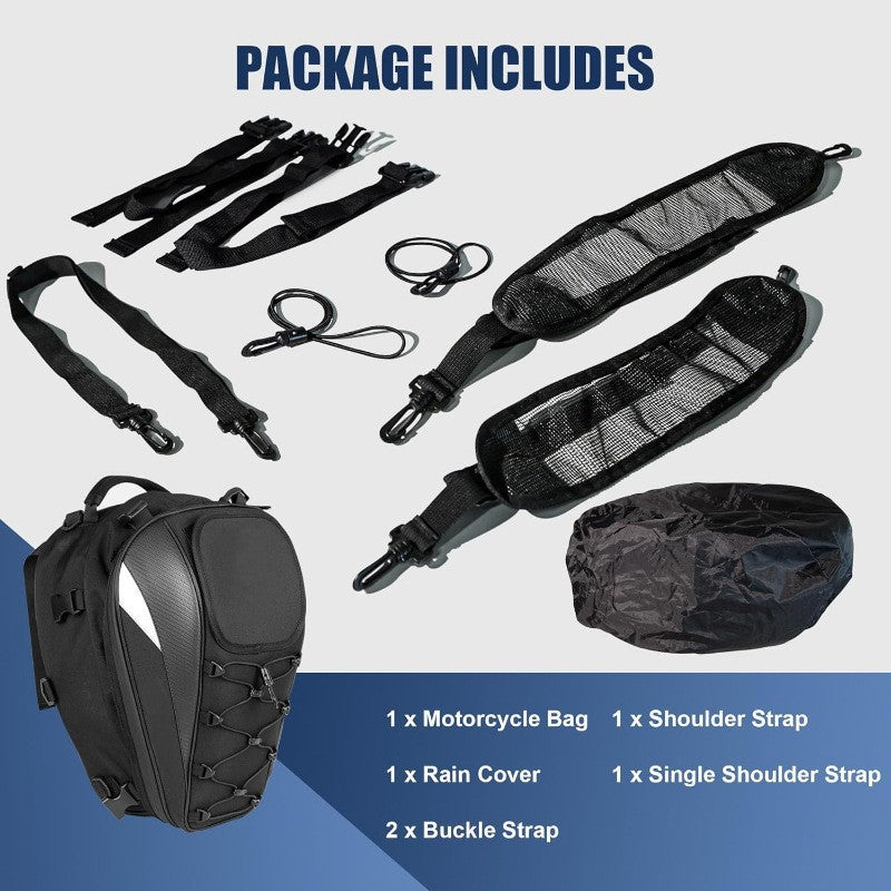 Motorcycle Rear Seat Helmet Backpack