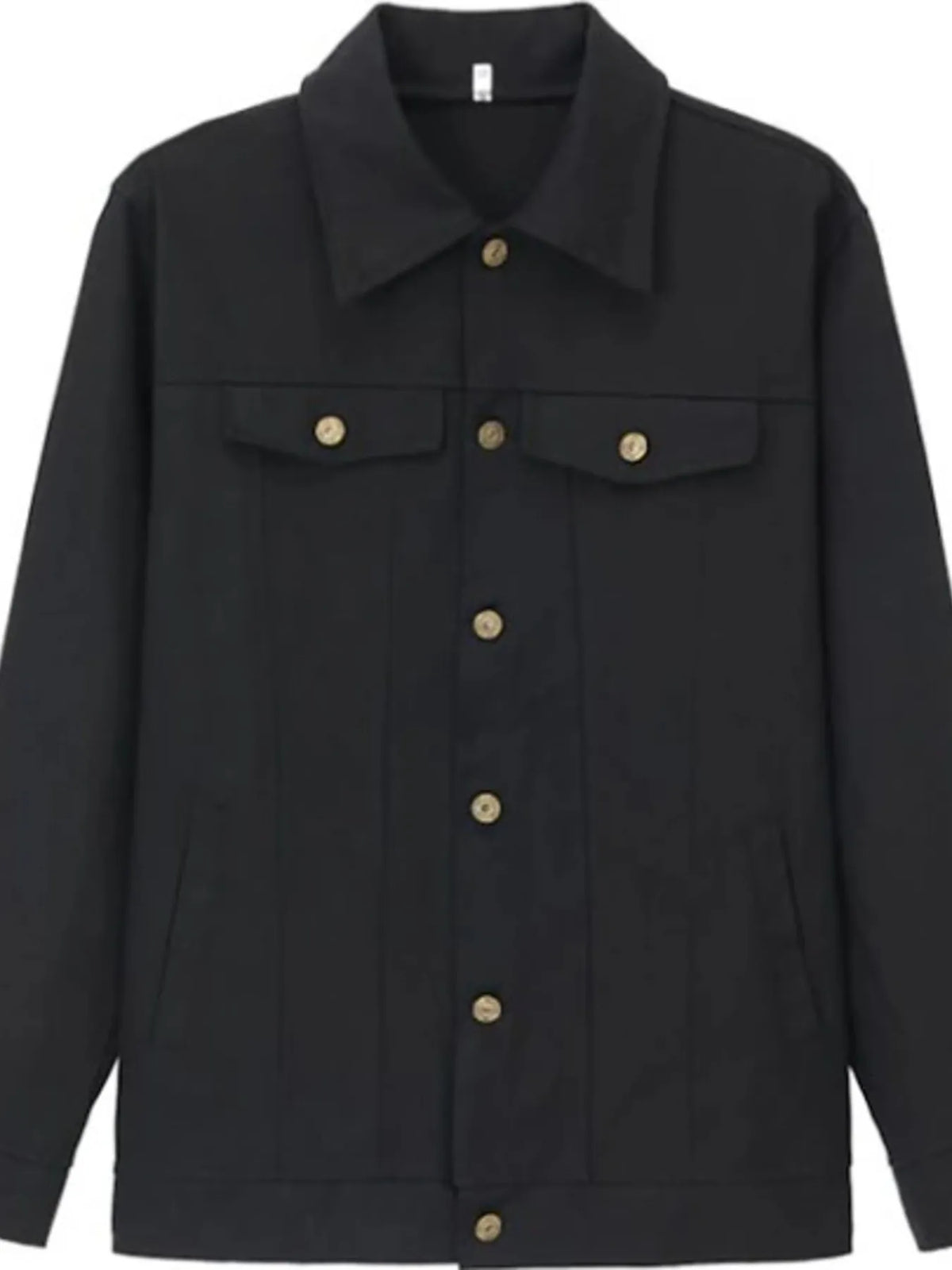 Men's Full Size Button Up Long Sleeve Jacket Plus Size