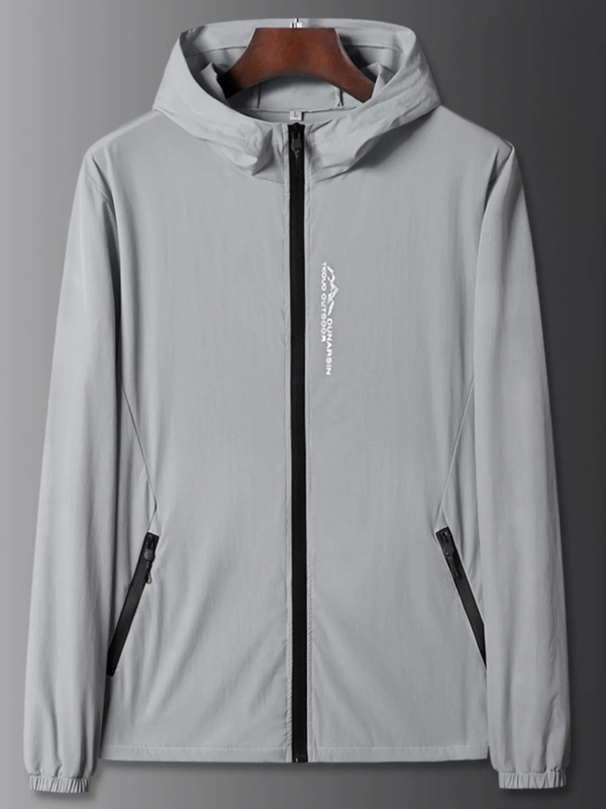 Men's Plus Size Zip Up Long Sleeve Hooded Jacket