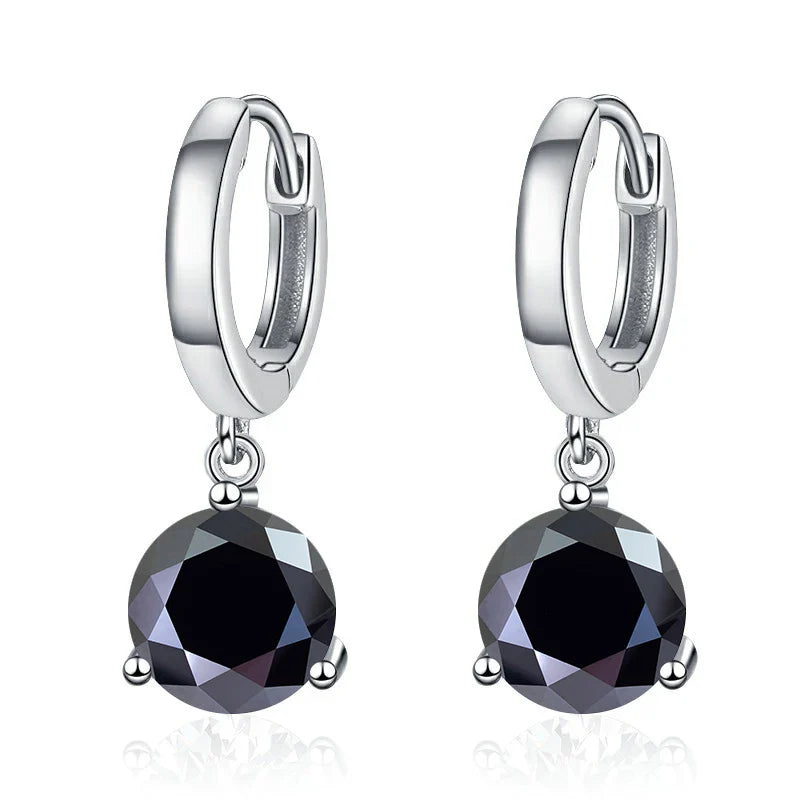 2ct Moissanite Drop Earrings 925 Sterling Silver Bridal Wedding