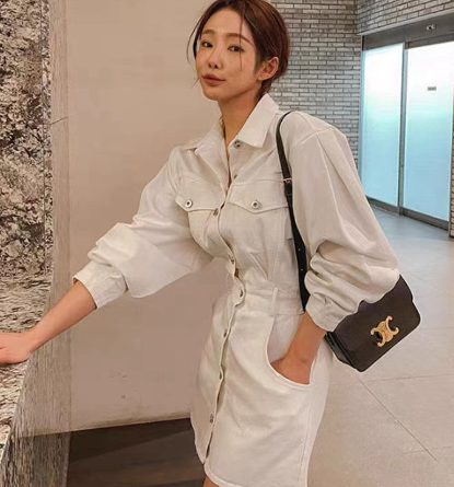 Fashionable Soft Denim Slimming Dress