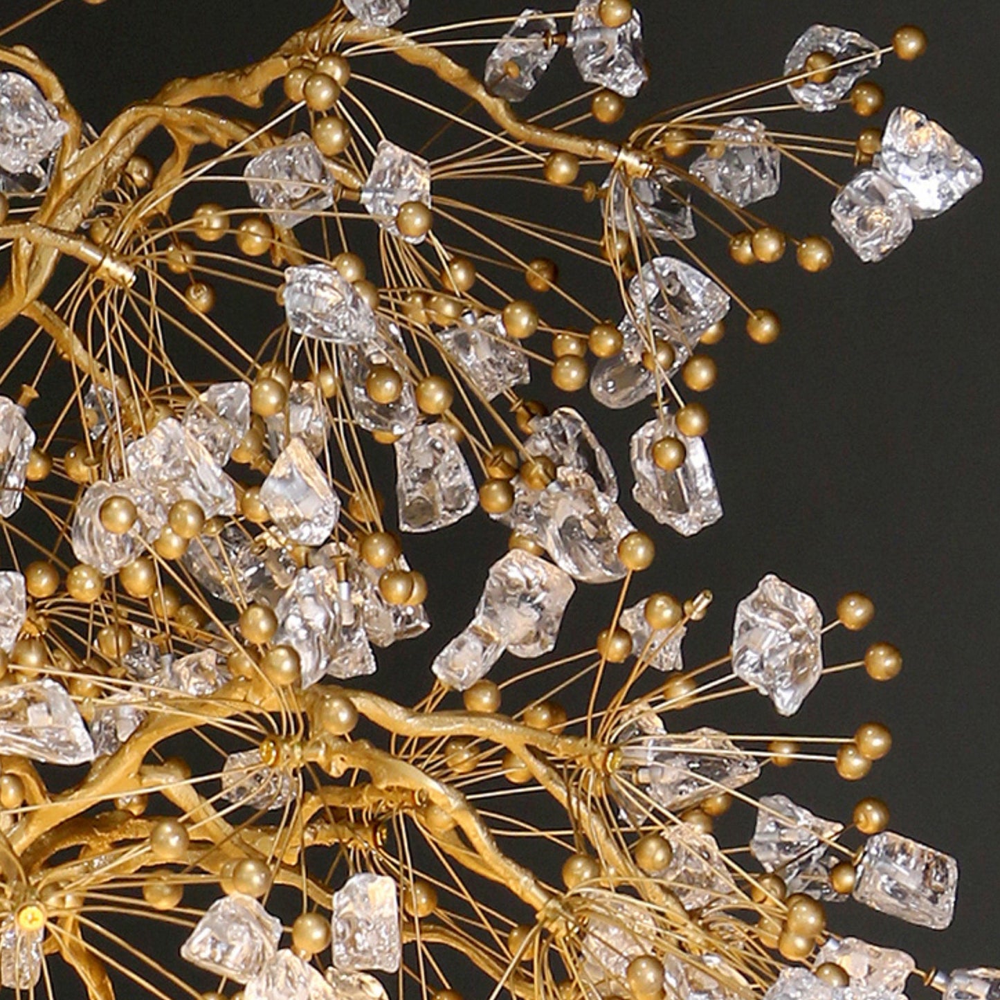 Lámpara de araña de cristal Lorna Berry con forma de rama