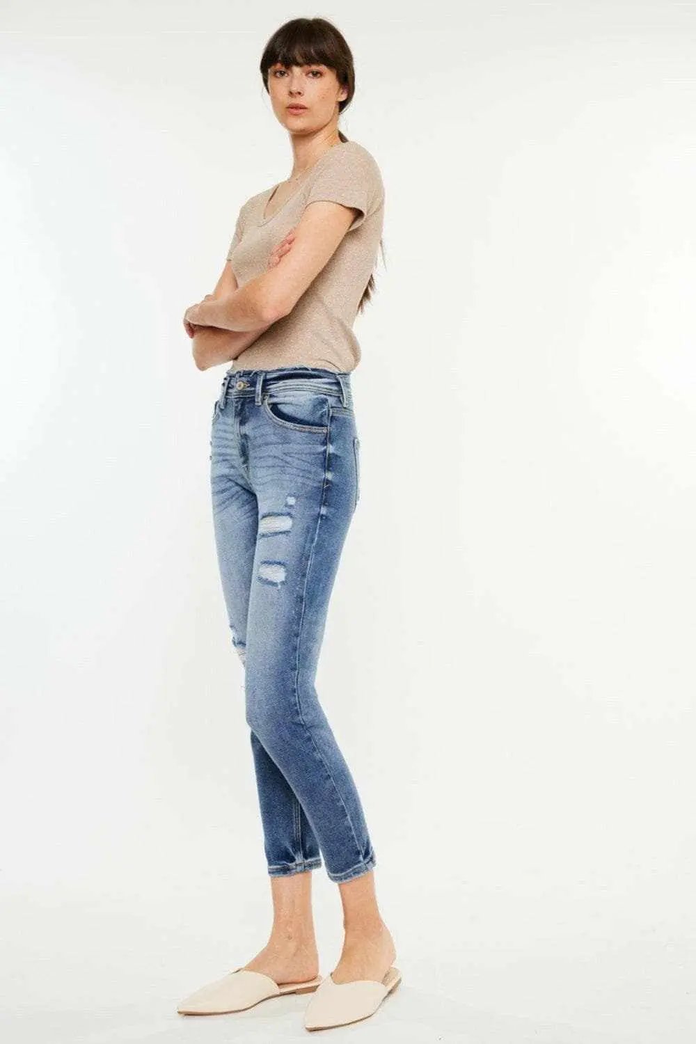 Pants Trendsi Premium Kancan high rise mom jeans, distressed