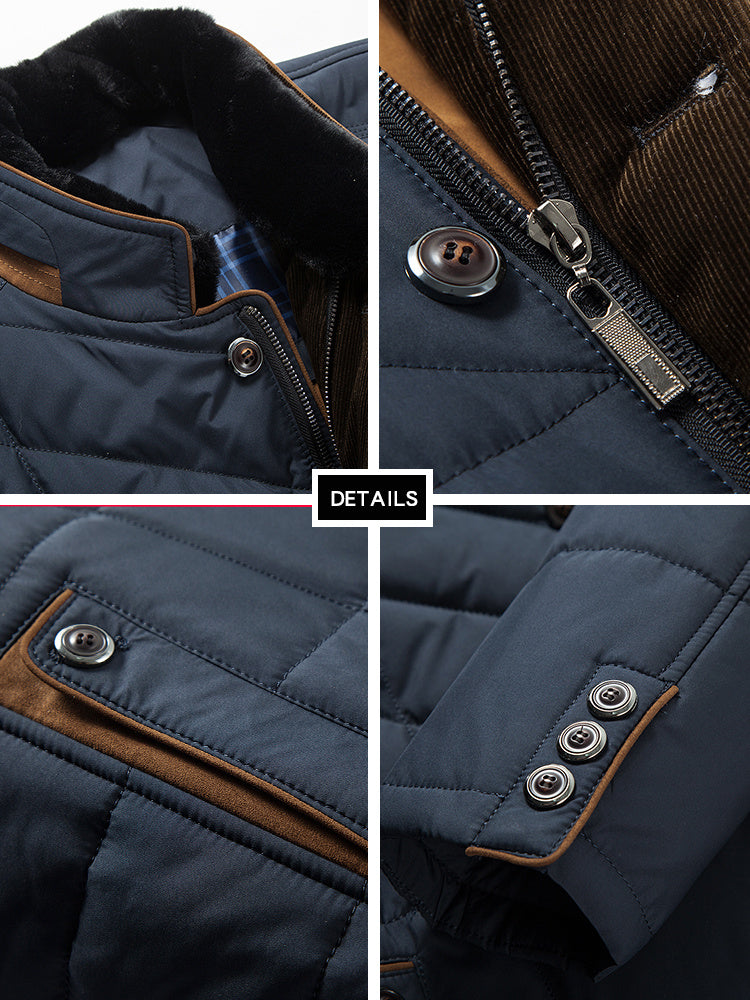 Chaqueta Acolchada para Hombre de Mediana Edad y Ancianos - Ropa de Invierno para Padre