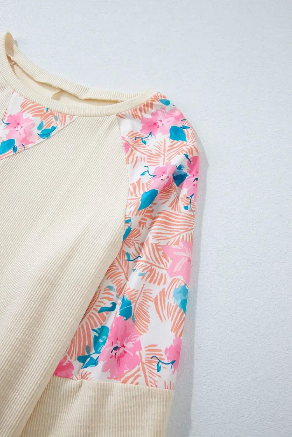 Women's Blouse - Apricot Floral Textured - Southern Belle Style