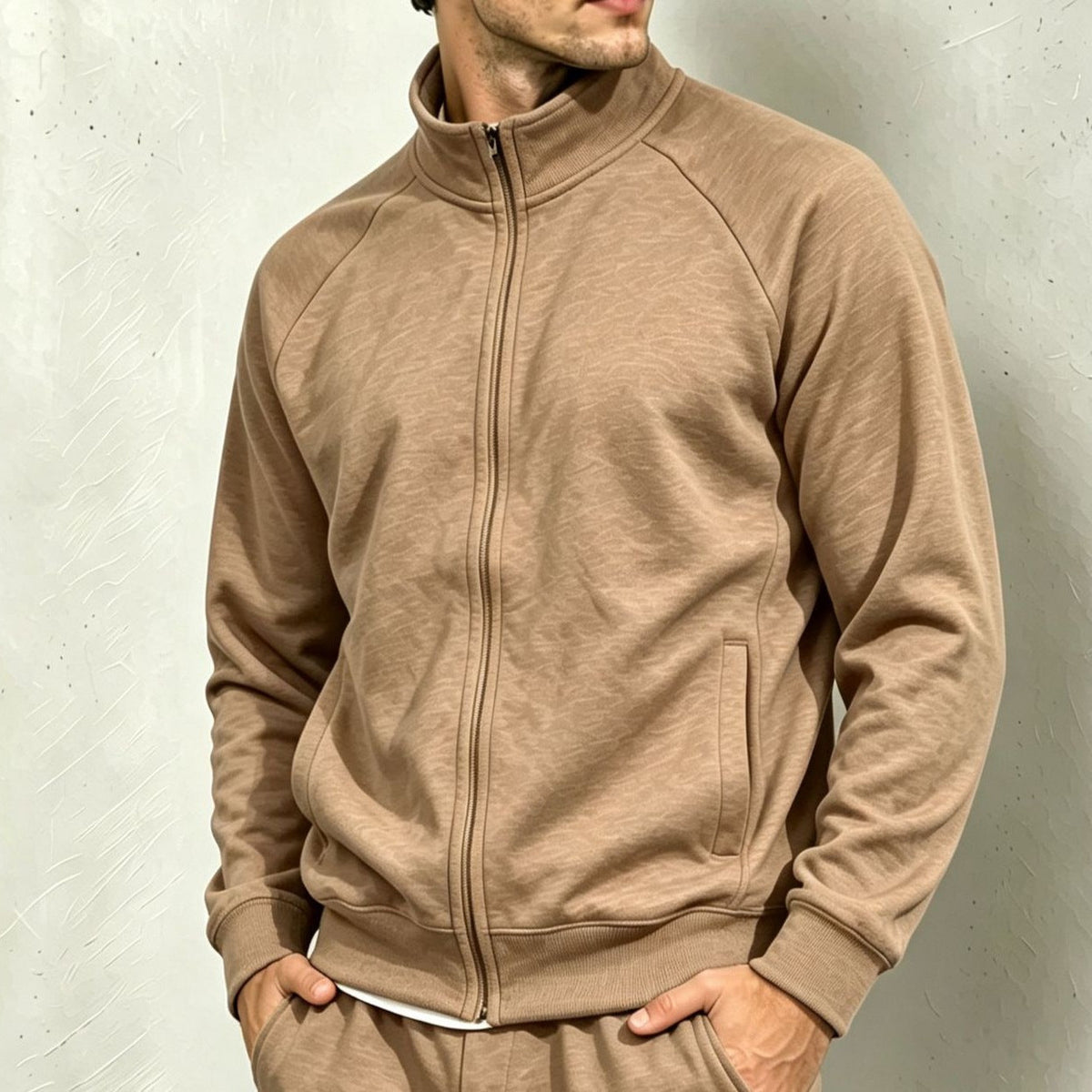Men's Polyester Zip Up Hoodie, Spring Fall Casual Jacket, European American Style Men Top, 2026 New Arrival