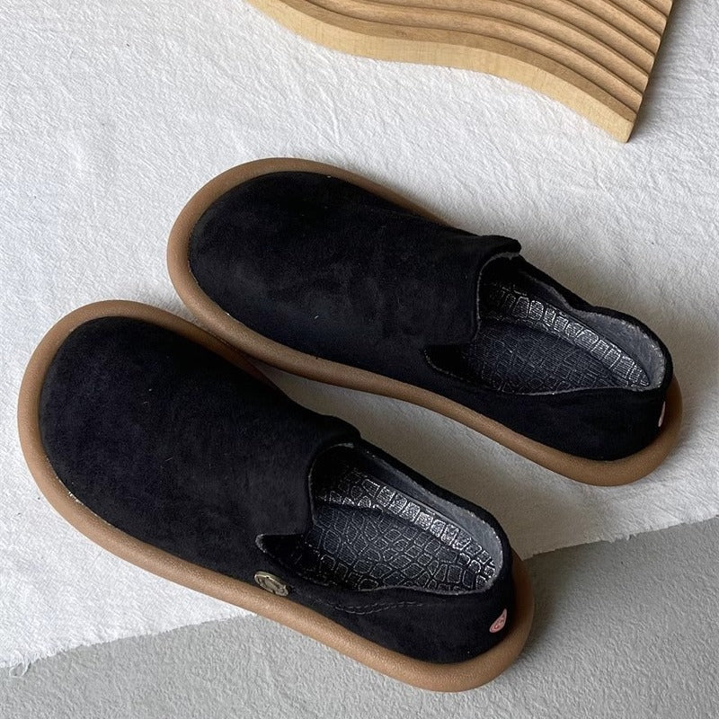Women's British-Style Suede Dress Shoes