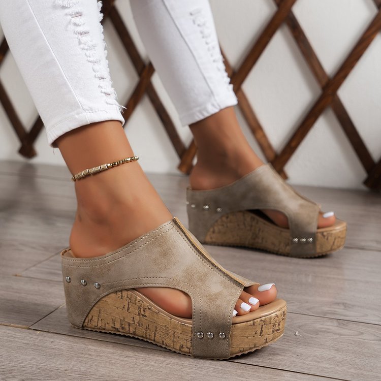 Women's Wedge Peep Toe Platform Sandals