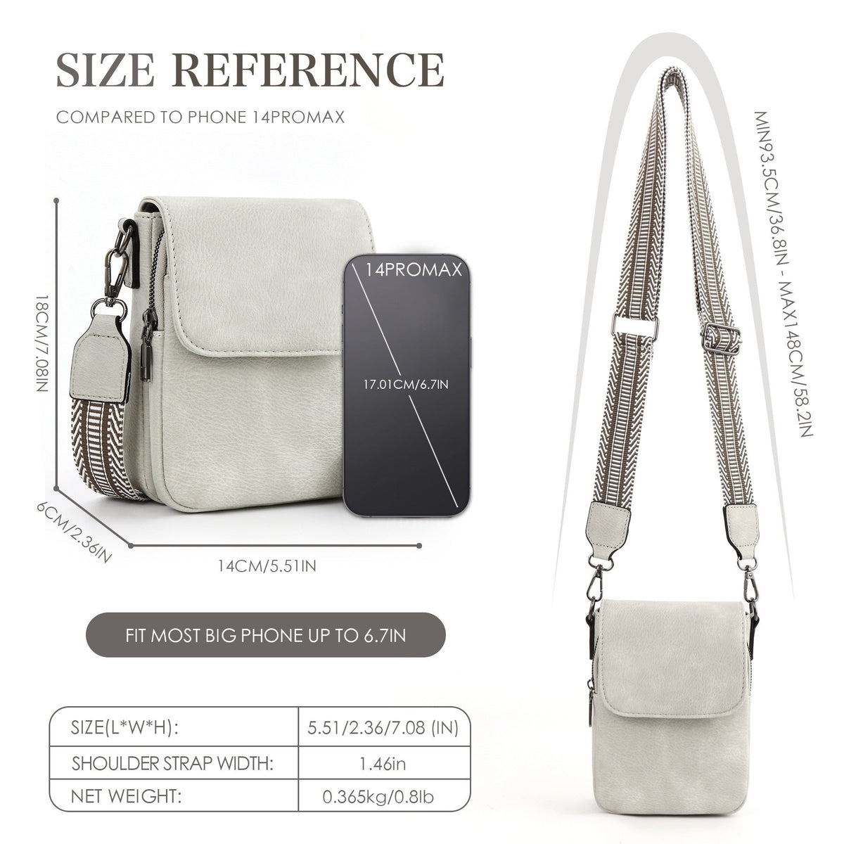 Adjustable Shoulder Strap Travel Bag