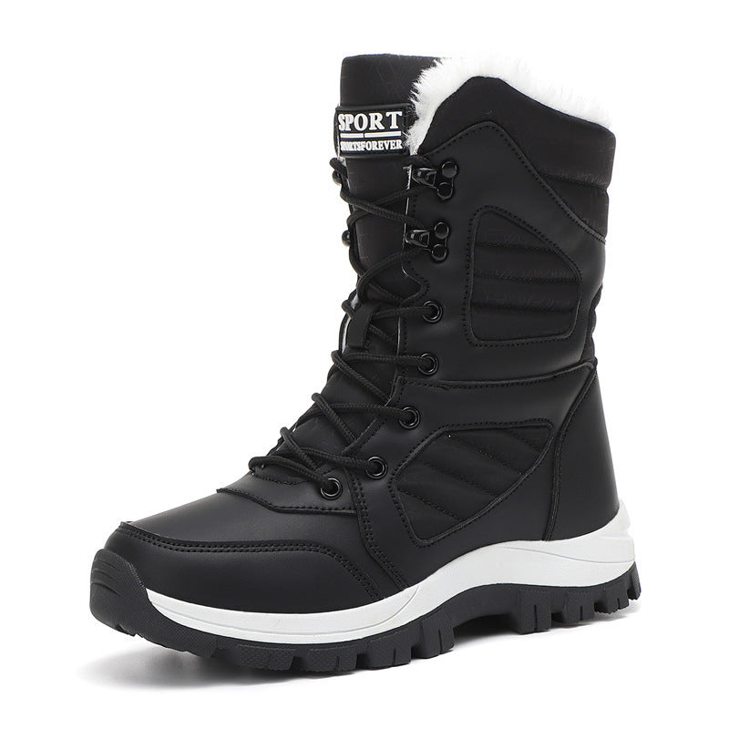 Women’s Thickened Wool-Lined Velvet Snow Boots
