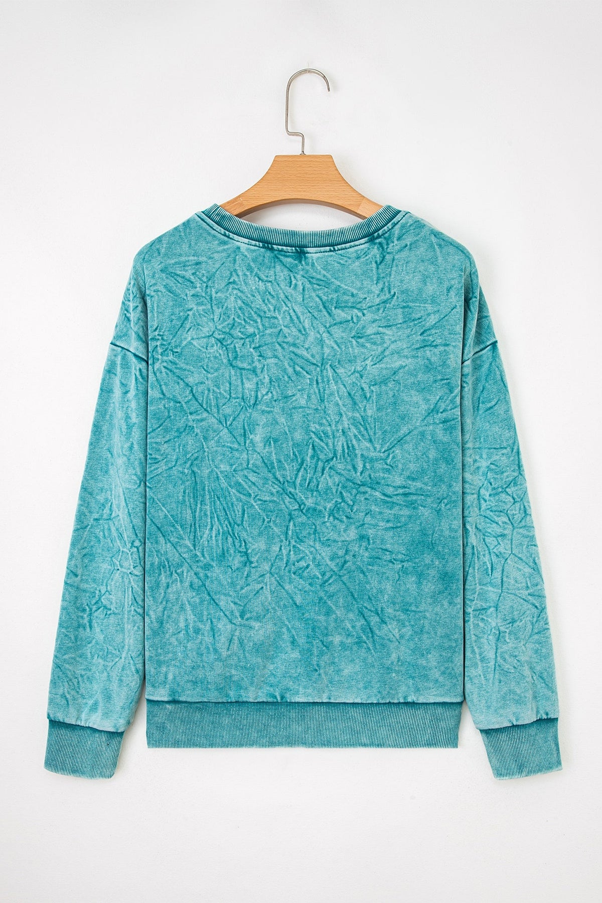Sudadera holgada con bordado de letras "High-rise saved by grace" y lavado mineral