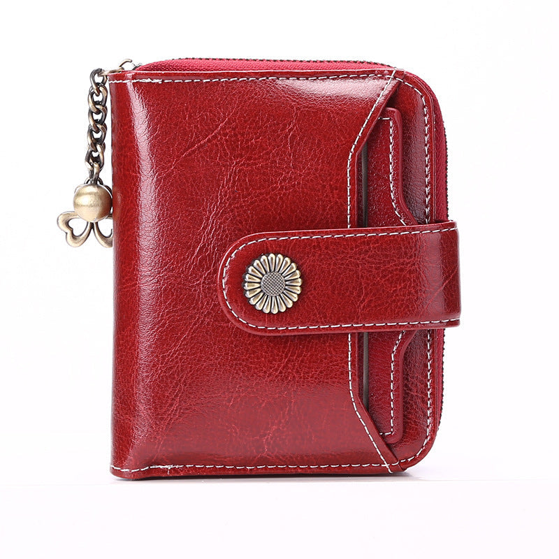 Oil Wax Genuine Leather Wallet