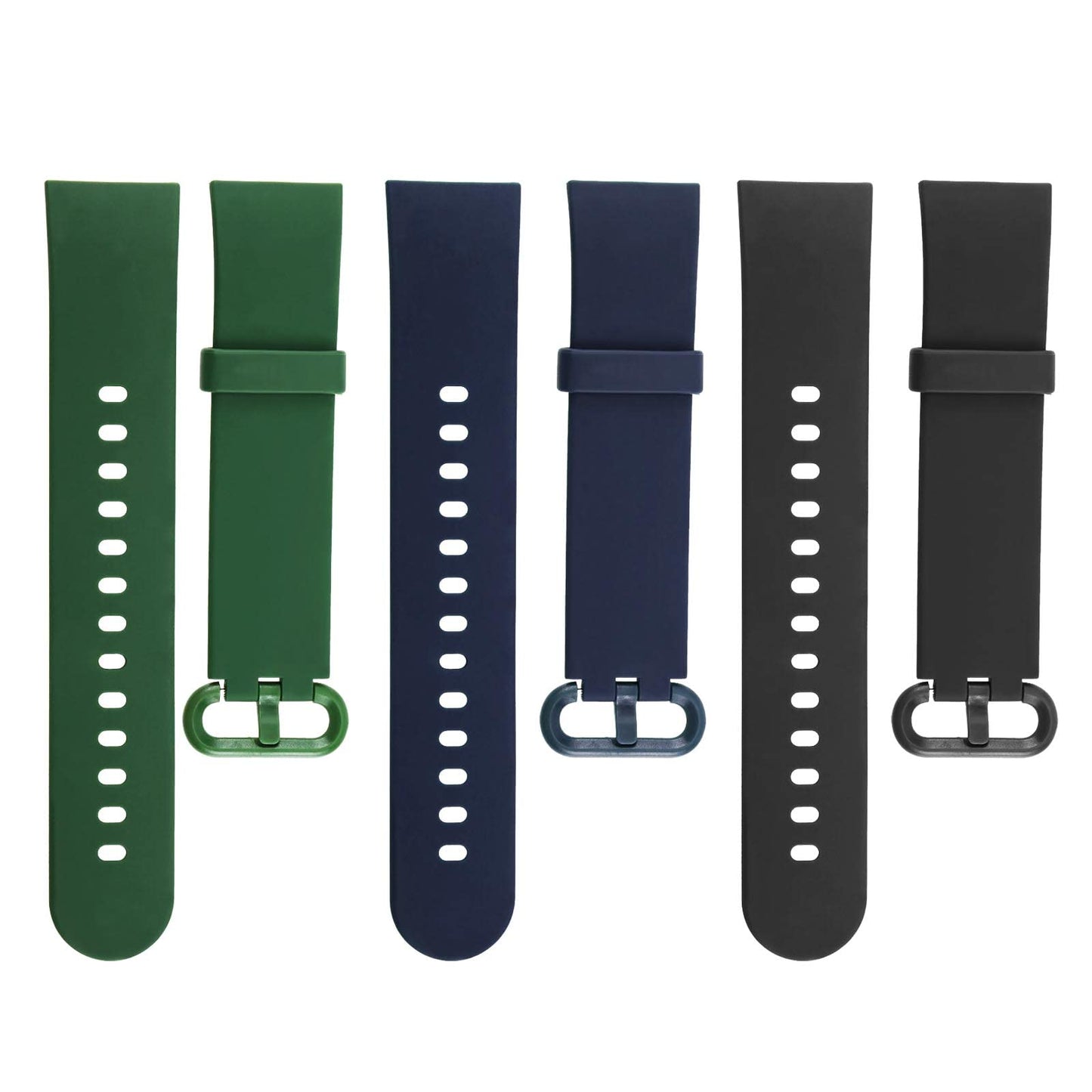 SING F LTD 3PCS Silicone Watch Straps Compatible with Xiaomi Mi Watch Lite Compatible with Redmi Watch Lite Smartwatch Replacement Watch Bands Wristbands