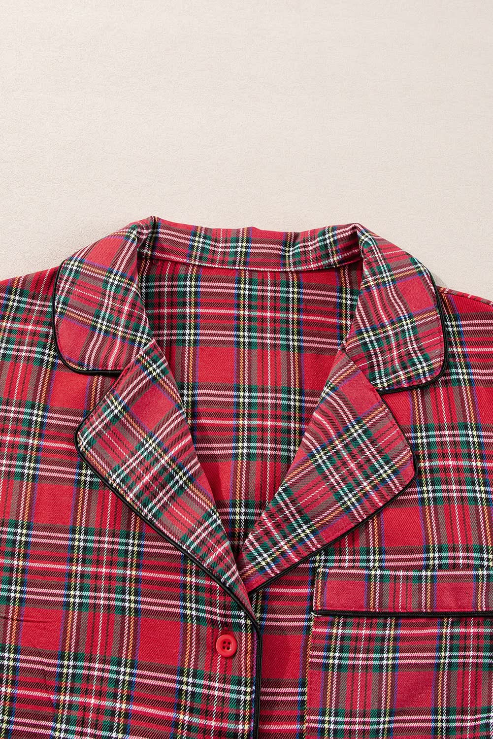 Pants Love Salve Red Plaid Lounge Set Women's Plus Size Pajama Set Comfy & Stylish