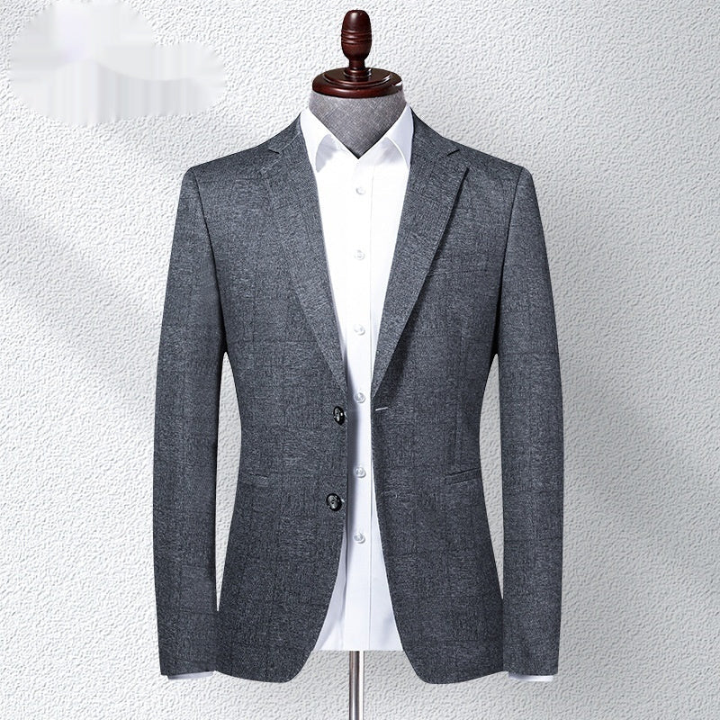 Stretch Mens Slim-Fit Blazer Casual Jacket