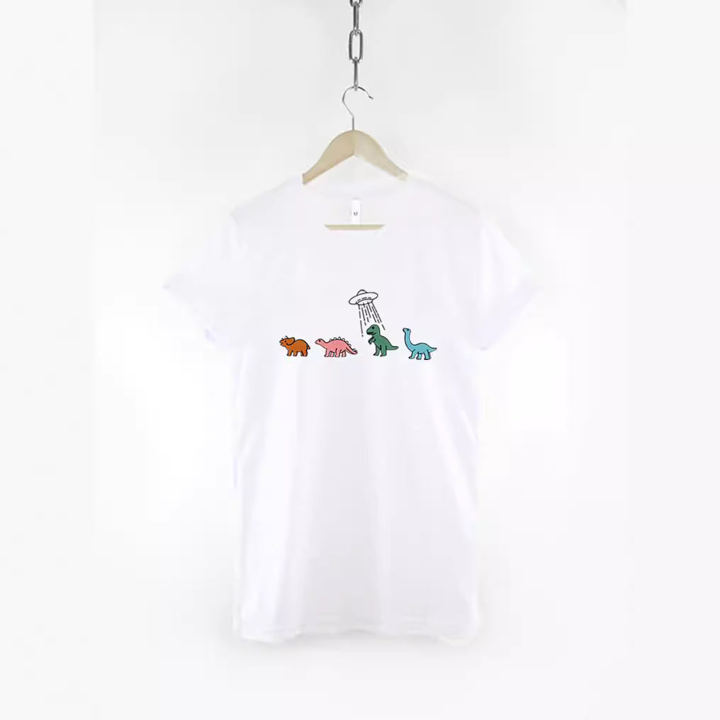 Round-neck Cartoon-print Short Sleeves