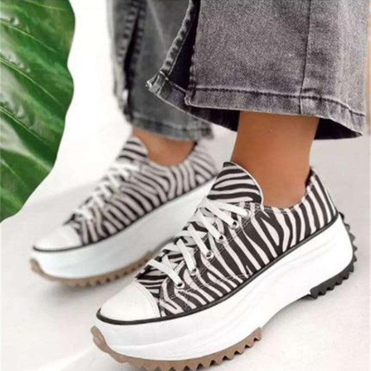 Women's Low-top Platform Canvas Shoes