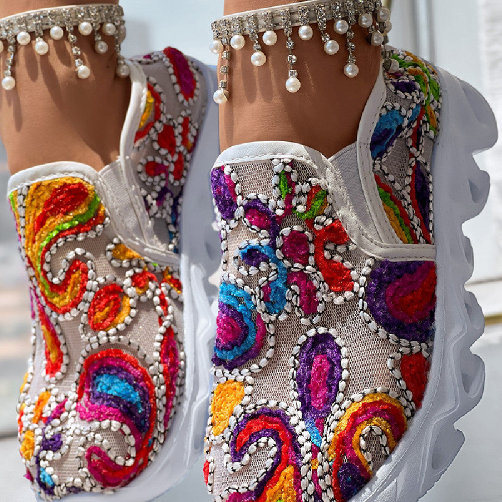 Women's Color Mesh Casual Sneaker