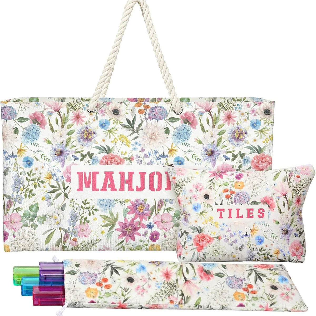 Multi-Functional High-Capacity Mahjong Bag Set