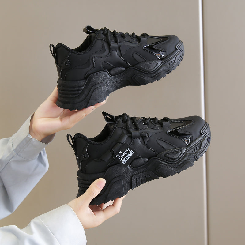Thick-soled Lace-up Sports Sneakers