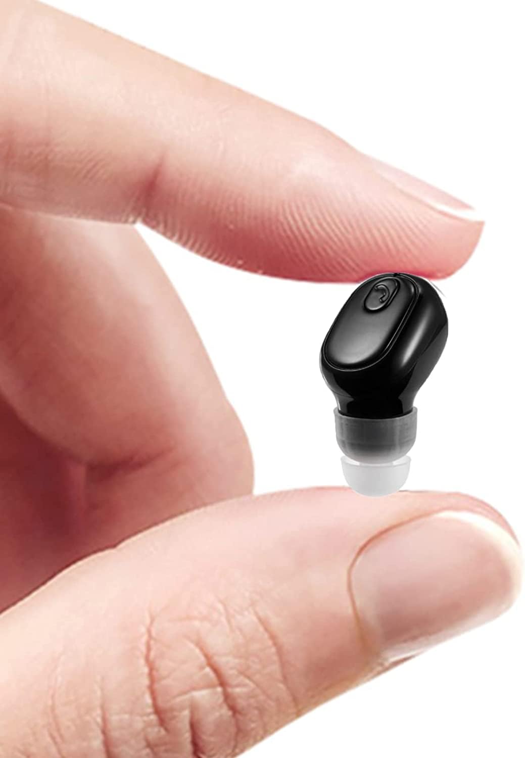MocaDng Single Bluetooth Wireless Earbud Invisible in-Ear Wireless Earbud 12Hrs Playtime Super Long Battery Life Mini Bluetooth Headset Hands-Free Car Headphone for iOS Android Smart Phones (Black)